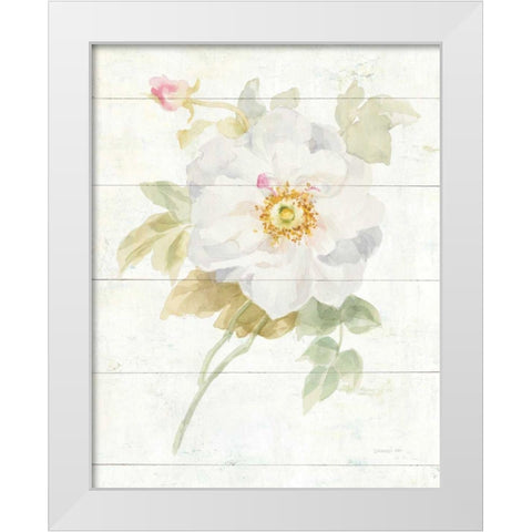 June Blooms III White Modern Wood Framed Art Print by Nai, Danhui