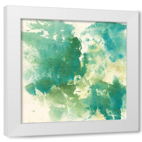 Mossy Rock I White Modern Wood Framed Art Print by Paschke, Chris