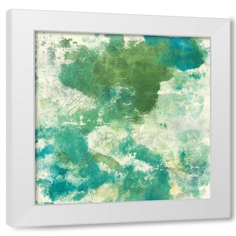 Mossy Rock II White Modern Wood Framed Art Print by Paschke, Chris