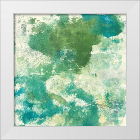 Mossy Rock II White Modern Wood Framed Art Print by Paschke, Chris