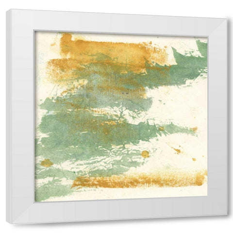 Textured Gold I White Modern Wood Framed Art Print by Paschke, Chris