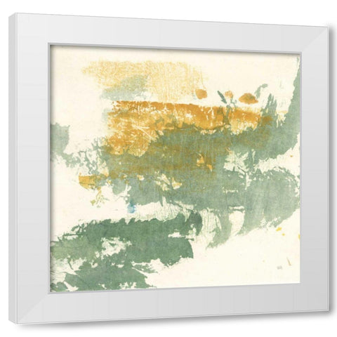 Textured Gold II White Modern Wood Framed Art Print by Paschke, Chris