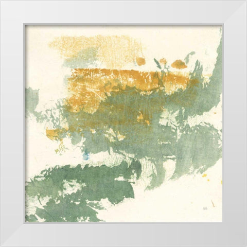 Textured Gold II White Modern Wood Framed Art Print by Paschke, Chris