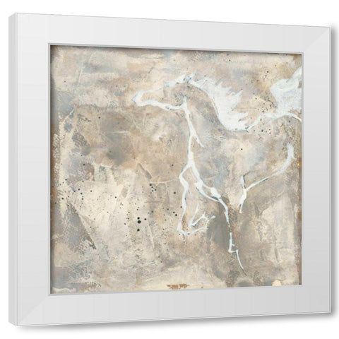 White Horse II White Modern Wood Framed Art Print by Paschke, Chris