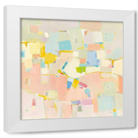 Block Party White Modern Wood Framed Art Print by Adams, Phyllis