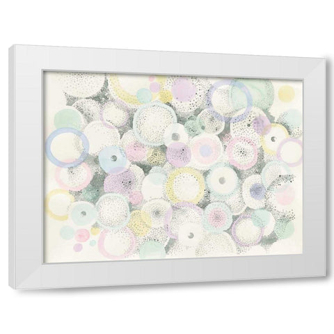 Breezes White Modern Wood Framed Art Print by Nai, Danhui