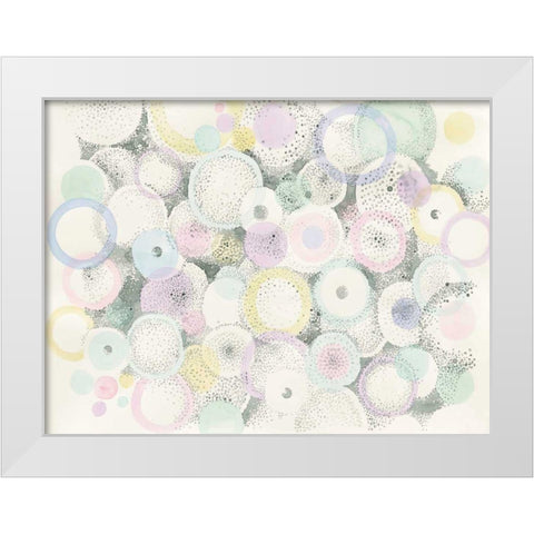 Breezes White Modern Wood Framed Art Print by Nai, Danhui