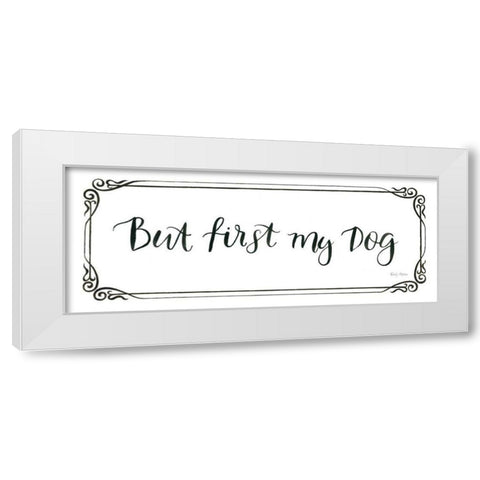 Furry Fashion Friends VIII White Modern Wood Framed Art Print by Adams, Emily