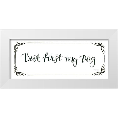 Furry Fashion Friends VIII White Modern Wood Framed Art Print by Adams, Emily