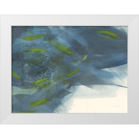 Scatter White Modern Wood Framed Art Print by Maye, Jo