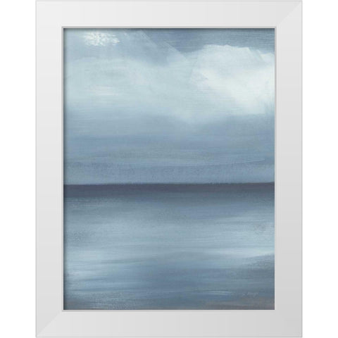 Seascape III White Modern Wood Framed Art Print by Maye, Jo
