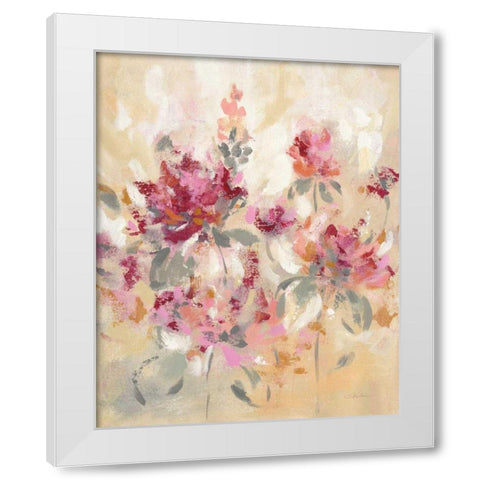 Floral Reflections I White Modern Wood Framed Art Print by Vassileva, Silvia