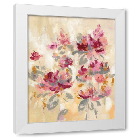 Floral Reflections II White Modern Wood Framed Art Print by Vassileva, Silvia