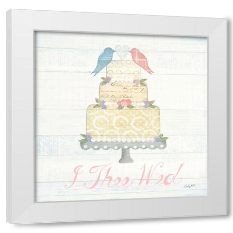 Lovebirds I White Modern Wood Framed Art Print by Prahl, Courtney