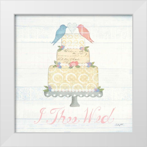 Lovebirds I White Modern Wood Framed Art Print by Prahl, Courtney