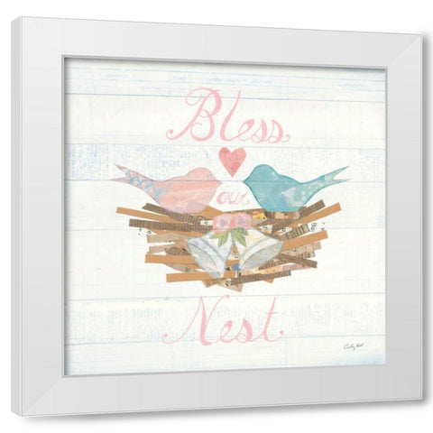 Lovebirds III White Modern Wood Framed Art Print by Prahl, Courtney