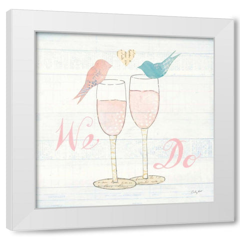 Lovebirds IV White Modern Wood Framed Art Print by Prahl, Courtney