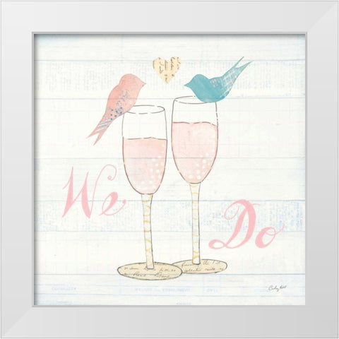 Lovebirds IV White Modern Wood Framed Art Print by Prahl, Courtney