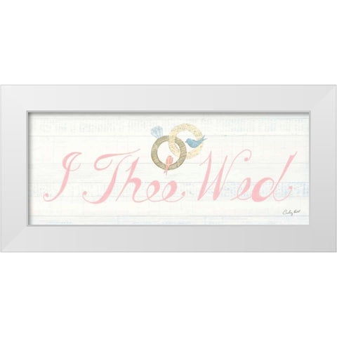 Lovebirds Sign I White Modern Wood Framed Art Print by Prahl, Courtney