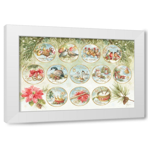 12 days of Christmas XIII White Modern Wood Framed Art Print by Audit, Lisa