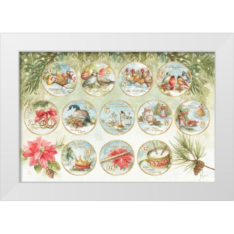 12 days of Christmas XIII White Modern Wood Framed Art Print by Audit, Lisa