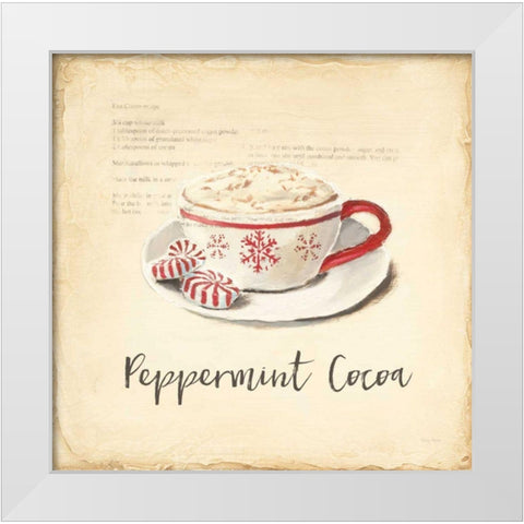 Cest Bon Bon Peppermint White Modern Wood Framed Art Print by Adams, Emily