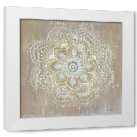 Bombay Bohemian Light Neutral White Modern Wood Framed Art Print by Nai, Danhui