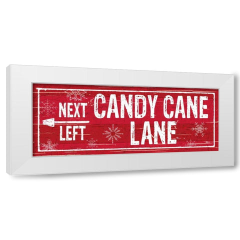 Christmas Signs VII White Modern Wood Framed Art Print by Pela Studio