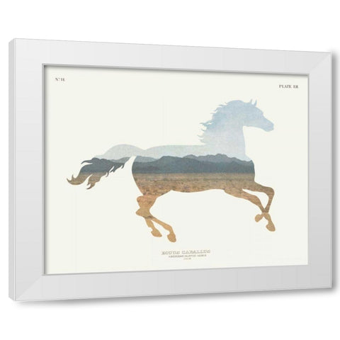 American Southwest Horse White Modern Wood Framed Art Print by Wild Apple Portfolio