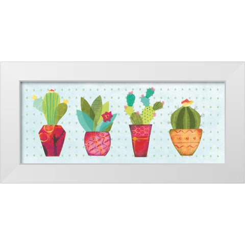 Southwest Cactus V White Modern Wood Framed Art Print by Prahl, Courtney