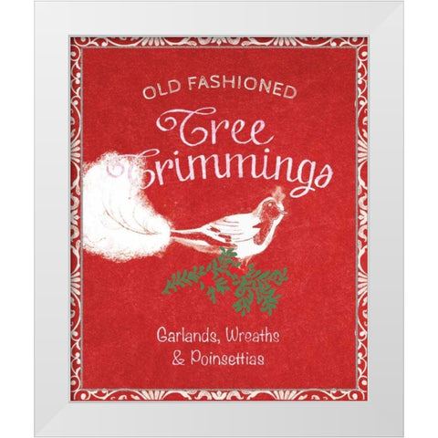 Chalkboard Christmas Signs III on Red White Modern Wood Framed Art Print by Grove, Beth