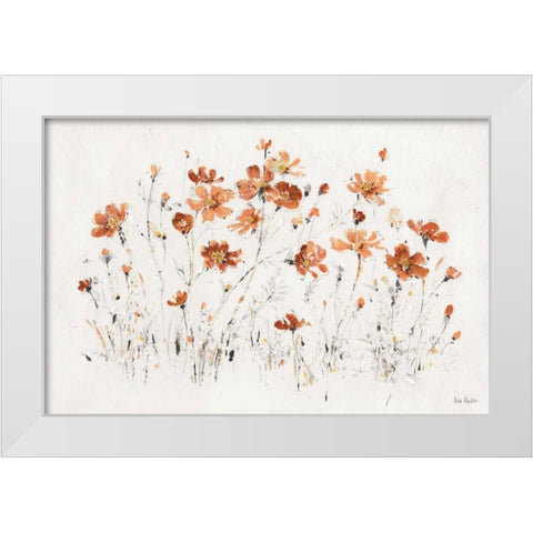 Wildflowers I Orange White Modern Wood Framed Art Print by Audit, Lisa