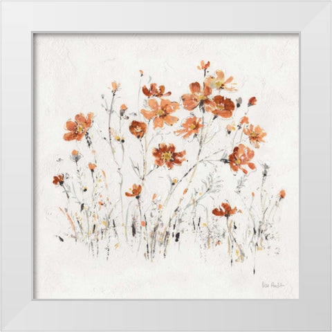 Wildflowers II Orange White Modern Wood Framed Art Print by Audit, Lisa