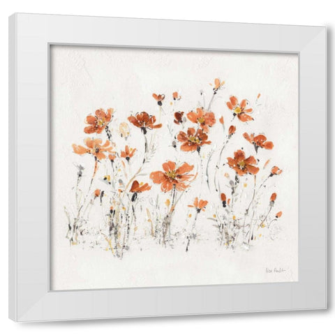 Wildflowers III Orange White Modern Wood Framed Art Print by Audit, Lisa