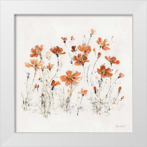 Wildflowers III Orange White Modern Wood Framed Art Print by Audit, Lisa