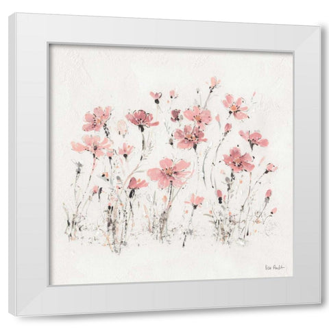 Wildflowers III Pink White Modern Wood Framed Art Print by Audit, Lisa