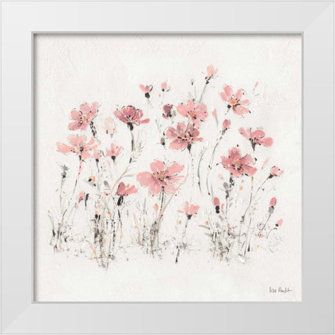 Wildflowers III Pink White Modern Wood Framed Art Print by Audit, Lisa