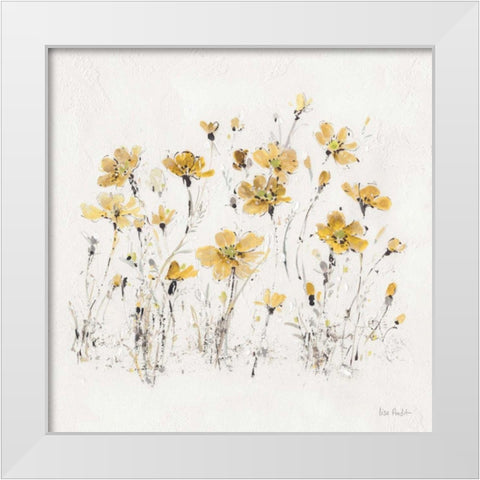 Wildflowers III Yellow White Modern Wood Framed Art Print by Audit, Lisa