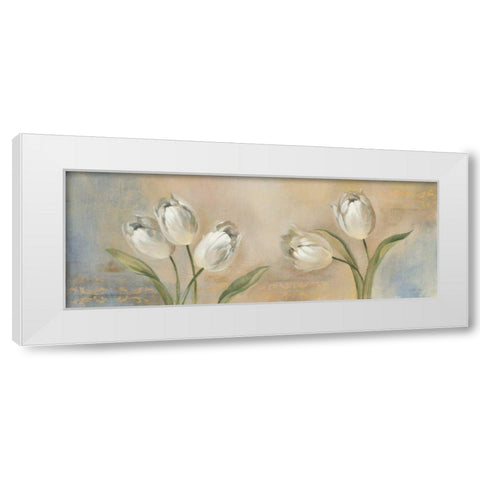 Delicate Blossoms II White Modern Wood Framed Art Print by Vassileva, Silvia