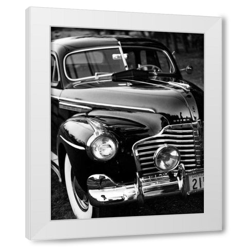 Classic Car III White Modern Wood Framed Art Print by Aledanda