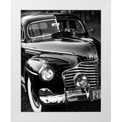 Classic Car III White Modern Wood Framed Art Print by Aledanda