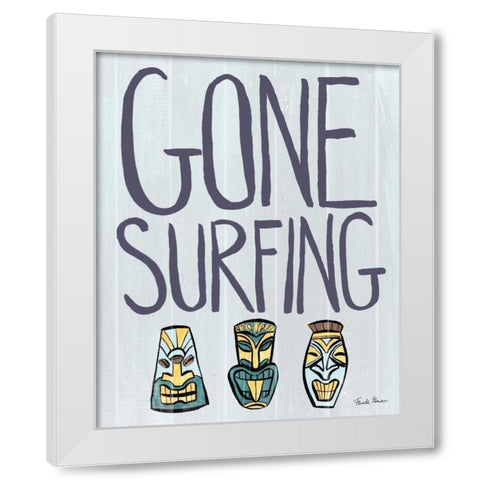 Make Waves II White Modern Wood Framed Art Print by Zaman, Farida