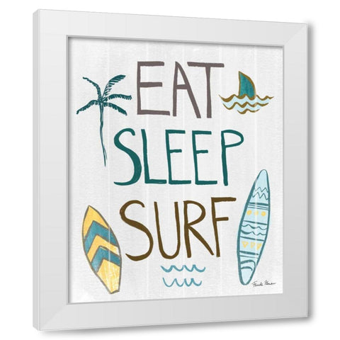 Make Waves III White Modern Wood Framed Art Print by Zaman, Farida