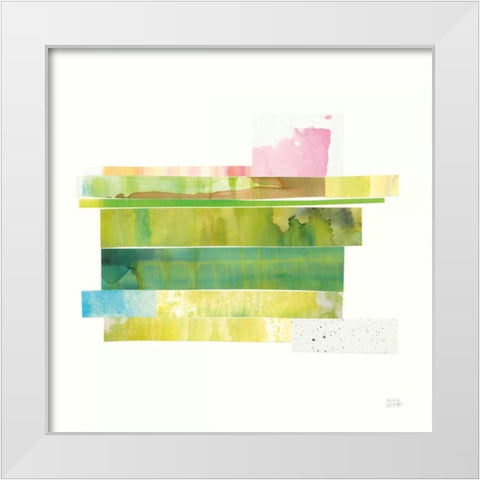 Stacks IV v2 White Modern Wood Framed Art Print by Averinos, Melissa
