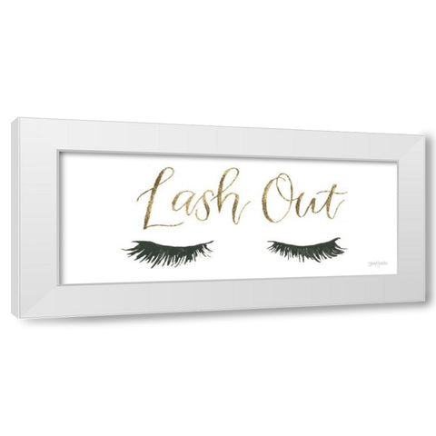 Girl Power V Lash Out White Modern Wood Framed Art Print by Jackson, Jenaya