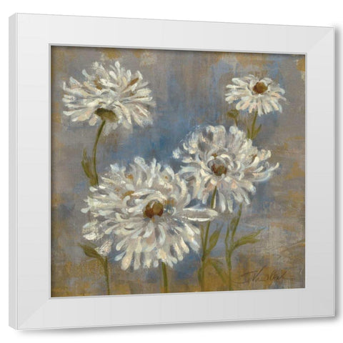 Flowers in Morning Dew II White Modern Wood Framed Art Print by Vassileva, Silvia