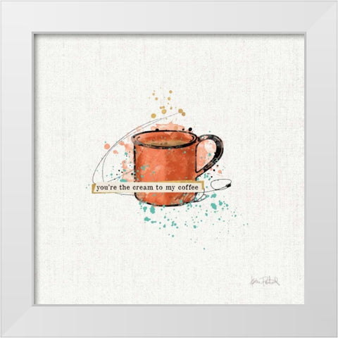 Thoughtful Perk IV White Modern Wood Framed Art Print by Pertiet, Katie