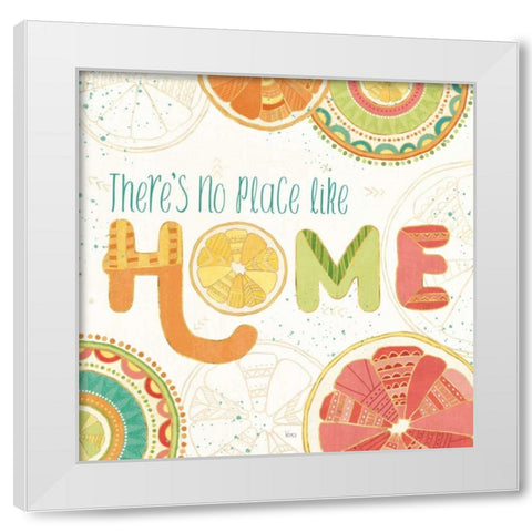 Citrus Splash VI White Modern Wood Framed Art Print by Charron, Veronique