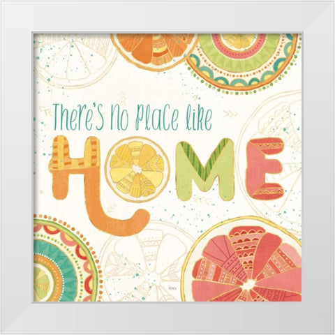 Citrus Splash VI White Modern Wood Framed Art Print by Charron, Veronique