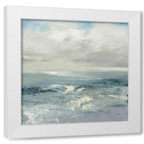 Waves White Modern Wood Framed Art Print by Purinton, Julia
